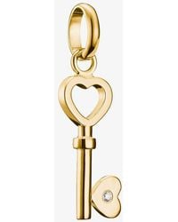 Thomas Sabo - Charm Club Connect Plated Heart Key Charm Cc1241-414-14 - Lyst