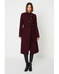Oasis - Belted Button Through Midi Wrap Coat - Lyst