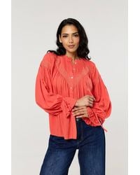 Liquorish - Lace Detail Shirt - Lyst