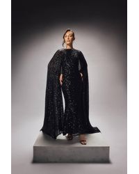 Coast - Couture Sequin Cape Sleeve Maxi Dress - Lyst