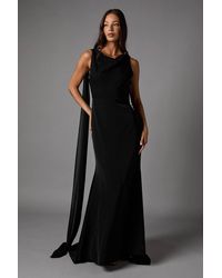 Coast - Chiffon Detail Cowl Back Crepe Maxi Dress - Lyst