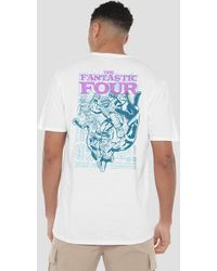 Marvel - Fantastic Four Lineart Heroic First Family (Back Print) T-Shirt - Lyst