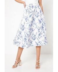 Oasis - Floral Ottoman Twill Maxi Skirt - Lyst