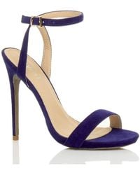 AJVANI - High Heel Ankle Strap Barely There Sandals - Lyst