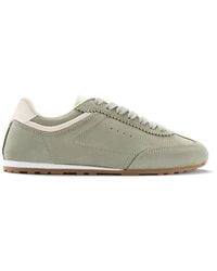 Clarks - Lorenza Lace Sage Suede Trainers - Lyst
