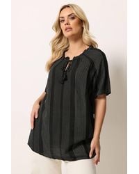 Yours - Embroidered Notch Neck Blouse - Lyst