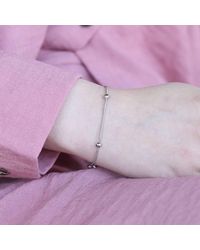 The Colourful Aura - Ball Beaded Charm Slim Thread Bracelet - Lyst