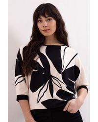 Phase Eight - Printed Round Neck Knit Faith Jumper - Lyst
