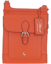 Ashwood Leather - 'Eclisse Cuoio' Real Leather Crossbody Bag - Lyst