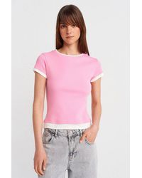Dilvin - Slim Fit Cotton Crew Neck T-Shirt - Lyst