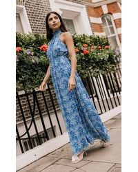 Little Mistress - Print Chiffon Maxi Dress - Lyst