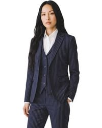 Infinity Leather - Pinstripe 3 Piece Tailored Fit Formal Suit - Lyst