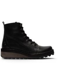Infinity Leather - Fly London Leather Lace-Up Ankle Boots - Lyst