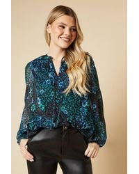 Dorothy Perkins - Patchwork Floral Chiffon Overhead Shirt - Lyst