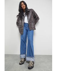 Dorothy Perkins - Faith: Barrie Cow Print Pony Chunky Penny Loafers - Lyst