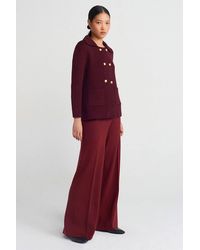 Dilvin - Wide-Leg Knit Trousers - Lyst