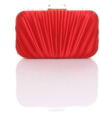 AJVANI - Evening Pleated Satin Bridal Wedding Prom Party Bag - Lyst