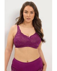 Yours - Lace Non-Padded Support Full Cup Bra - Lyst