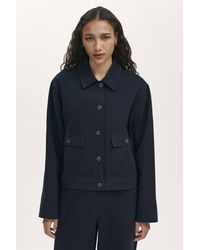 Finery London - Kelsie Cotton Canvas Button Front Jacket - Lyst