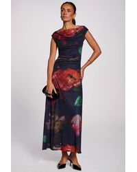 Jolie Moi - Multiway Neckline Mesh Maxi Dress - Lyst