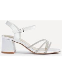 Linzi - Mariah Wide Fit Bridal Ivory Diamante Heels - Lyst