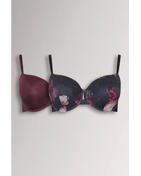 Yours - 2 Pack Floral Print T-Shirt Bras - Lyst
