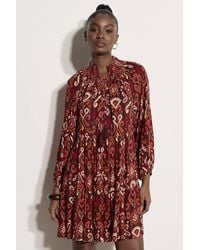Apricot - Shimmer Ikat Babydoll Mini Dress - Lyst