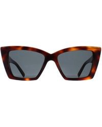 Saint Laurent - Cat Eye Sunglass Havana Sl657 - Lyst