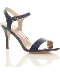 AJVANI - High Heel Barely There Buckle Strappy Sandals - Lyst