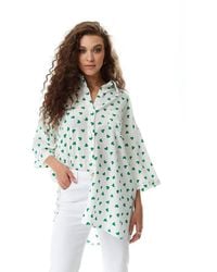 Liquorish - Heart Print Shirt - Lyst
