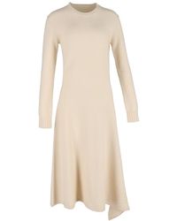 Jil Sander - Preloved Knitted Long Sleeve Midi Dress - Lyst