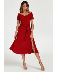 FS Collection - Bardot Midi Dress - Lyst