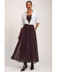 Jolie Moi - Spotty Crinkle Mesh Maxi Skirt - Lyst