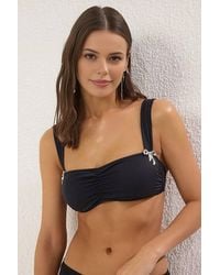 WOVCOR - Hardware Detail Bralette Bikini Top W/ Wide Straps - Lyst