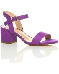 AJVANI - Mid Block Heel Strappy Sandals - Lyst