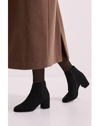 Dorothy Perkins - Wide Fit Morgan Round Toe Medium Block Heel Ankle Boots - Lyst