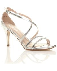 AJVANI - High Heel Crossed Straps Buckle Sandals - Lyst
