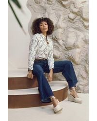 Izabel London - Embroidered Detail Long Sleeve Shirt - Lyst