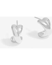 Simply Silver - Sterling 925 Polished Kiss Hoop Earrings - Lyst