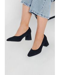 Yours - Faux Suede Mid Block Heel Court Shoes - Lyst