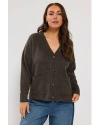 Yours - Brushed Boyfriend Cardigan - Lyst