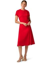 Adrianna Papell - Ruffle Bodice Midi Dress - Lyst