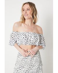 Oasis - Occasion Spot Print Co-ord Crop Top - Lyst