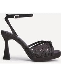 Linzi - Socialite Satin Knotted Platform Heels - Lyst