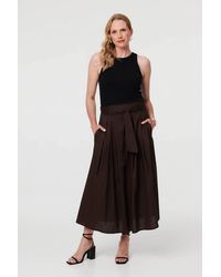 Izabel London - Tie High Waist Ruched Maxi Skirt - Lyst