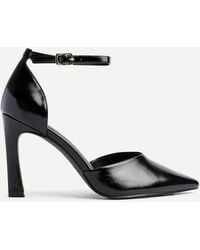 Linzi - Moira Faux Leather V Cut Court Heels - Lyst