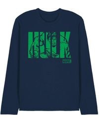 Marvel - Hulk Text Long Sleeve T-Shirt - Lyst