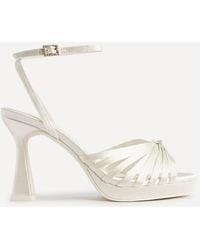 Linzi - Socialite Bridal Ivory Knotted Platform Heels - Lyst