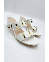 Miss Diva - Kolee Stud Detail Block Heel Mules - Lyst