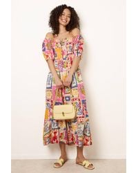 Blue Vanilla - Multi Three Quarter Sleeve Bardot Maxi Dress - Lyst